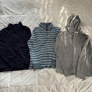 Crewcuts Boys Shirts - Navy, Blue Striped, Gray